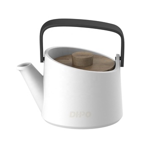Ensemble de théière en céramique avec filtre, théière japonaise en porcelaine empilable avec tasse et couvercle, 800 ml - Product Image 5