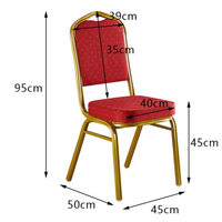 Chaises de banquet empilables en métal durables pour événements, mariages, hôtels, bars, églises, hôpitaux, maisons - Vente en gros