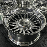 Rines Forjados Pulidos de Perfil Profundo para Camionetas 8x170 8x180 8x210 24x12 26x14 para GMC Sierra Chevrolet 3500 Camioneta Dually Elevada