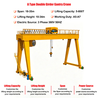 Grue portique électrique à commande de précision sur rail, grue portique guidée sur rail 5-800T avec système de contrôle intelligent pour entrepôt logistique