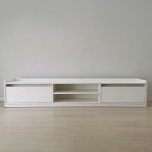 Moderno Centro de Entretenimiento Blanco con Gran Almacenamiento, Gabinete para Medios, Mueble de Madera para <span class=keywords><strong>TV</strong></span>, <span class=keywords><strong>Soporte</strong></span> para Televisión para el Hogar y Sala de Estar - Product Image 2