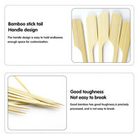Brochettes en bambou jetables de haute qualité, palettes plates, pics naturels, écologiques, biodégradables, bâtonnets de barbecue en bambou