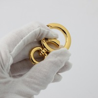 Anillo giratorio metálico al por mayor con muelle para correa de bolso, conector de cadena, accesorios de hardware chapados de primera calidad, antideslustre