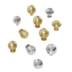 Manijas de latón para puertas de gabinetes, forma esférica, decoración de superficie, perillas para cajones de muebles - Product Image 4
