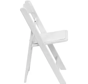 Silla portátil de alta calidad, sillas plegables de resina plástica blanca, sillas plegables para eventos