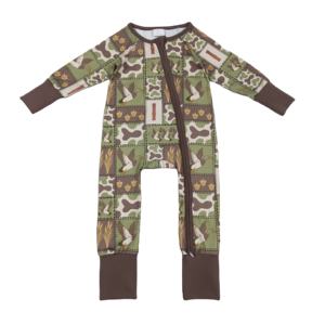 Combinaison de camouflage pour bébé fille avec fermeture éclair cachée, vêtements de nuit pour nouveau-né et tout-petit, vente en gros - Product Image 1