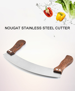 เครื่องตัดนูกัตสแตนเลสสองชั้นสำหรับครัวเบเกอรี่ พร้อมด้ามไม้ ขายส่ง - Product Image 5