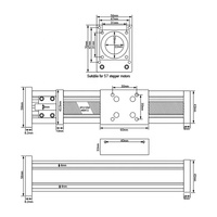 HLTNC Table coulissante Vis à billes Moteur pas à pas Axe Z GX1204 GX1605 Table coulissante 100-500mm Convient pour 57 moteurs pour CNC