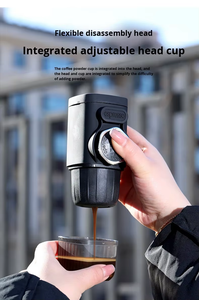 <span class=keywords><strong>Cafetera</strong></span> <span class=keywords><strong>Espresso</strong></span> Manual Portátil, 15 Bares, 2 en 1 para Café Molido y Cápsulas, Ecológica para Uso en Exteriores, Hoteles y Automóviles - Product Image 2
