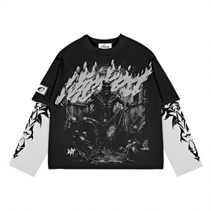 เสื้อยืดลายหัวกะโหลก Heavyweight 260gsm ผ้าคอตตอนเจอร์ซีย์ 100% คอกลม ทรงปกติ สกรีนโลโก้ได้ สตรีทแวร์ สำหรับผู้ชาย - Product Image 2