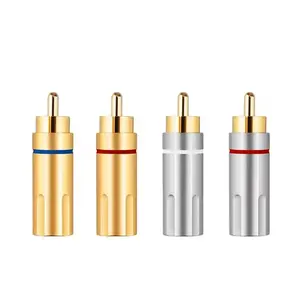 Connecteur jack <span class=keywords><strong>RCA</strong></span> Cuivre pur Plaqué or Audio Câbles <span class=keywords><strong>RCA</strong></span> Adaptateur mâle <span class=keywords><strong>Prise</strong></span> <span class=keywords><strong>RCA</strong></span> Haut-parleur Terminal Acoustique Connecteurs - Product Image 2