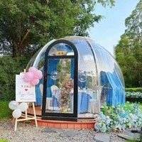 Rumah Kubah PC Glamping Tahan Air Desain Baru Terlaris dengan Pemandangan Langit Berbintang Transparan