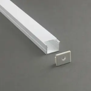Großhandel 20mm aluminium kanal-LvSen LS085 LED Alu Licht Aluminium weiß schwarz Pulver beschichtung für Profil gehäuse Aluminium profil mit LED-Streifen