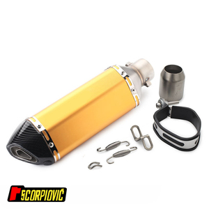 Vente en gros général Système d'échappement <span class=keywords><strong>moto</strong></span> 370mm Diamètre intérieur modifié 51mm Silencieux d'échappement Tuyau d'échappement motocross - Product Image 3