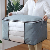 Sac de rangement pour couette en tissu non tissé épaissi, capacité de 200 ml, sac de rangement pour vêtements, sac de déménagement pour couette, ensemble de sacs à bagages pliables, salon moderne