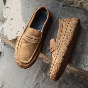 Zapatos de Gamuza de Cuero Genuino, Zapatos de Moda Británica para Hombre, Mocasines Transpirables para Conducir - Product Image 3