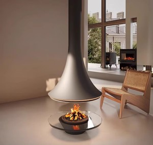 <span class=keywords><strong>Cheminée</strong></span> électrique au carbone suspendue au plafond, <span class=keywords><strong>cheminée</strong></span> à <span class=keywords><strong>granulés</strong></span>, taille personnalisée, diamètre de 600 mm à 1200 mm - Product Image 4