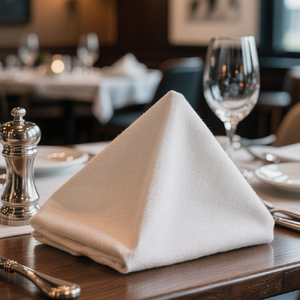 Tovaglioli Premium in Puro Lino Bianco 50x50cm, Pesanti e Lavati a Pietra, per Matrimoni, Hotel e Banchetti - Product Image 6