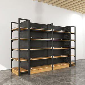 Estante de exhibición de supermercado personalizado Kainice, estantería de góndola de doble cara para polvo electrostático - Product Image 2