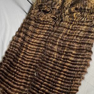 Prix d'usine Deeowave Perruque frontale en dentelle avec mèches pour femmes noires, Perruque colorée 13x4 entièrement en dentelle frontale, Perruque tendance très vendue - Product Image 1