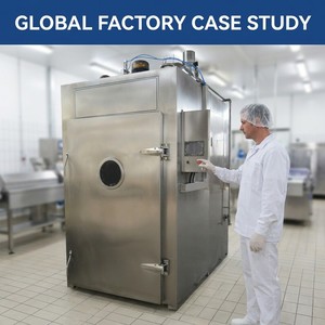 <span class=keywords><strong>Fumoir</strong></span> à saucisses automatique professionnel en acier inoxydable 304 certifié CE, machine à fumer la viande à haute efficacité - Product Image 3