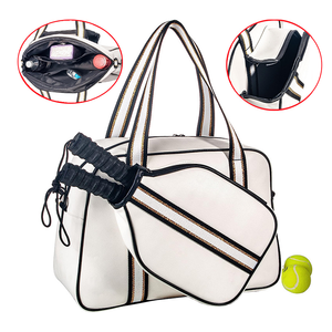 Sac de sport unisexe personnalisé pour raquette de pickleball, léger, pliable, avec doublure en toile et PU, sac à bandoulière décontracté pour femme - Product Image 3