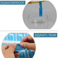 Herstellung Klebstoff Teile form Draht druck Vinyl etiketten wasserdicht Beständig Hoch temperatur netz Kabel etiketten aufkleber