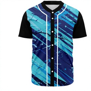 Precio de fábrica Poliéster Béisbol Softball Desgaste Sublimación Logotipo personalizado Uniforme del equipo de béisbol Camisetas de béisbol en blanco - Product Image 1