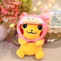 Peluche Pikachu de 8 pouces, personnage de dessin animé Pokémon, jouets en peluche pour machine à griffes