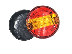 OEM Chất Lượng Cao Màu Đỏ Vòng 5.7 Inch 20LED Tự Động Xe Đuôi Ánh Sáng Lần Lượt Singal Ánh Sáng Đèn LED Phản Xạ Xe Tải Bên cảnh Báo Ánh Sáng - Product Image 2