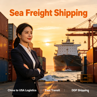 Route dédiée Top 10 des transitaires Fret maritime LCL+Express DDP Chine-USA pour livraison sur la côte ouest, transit de 15 à 25 jours