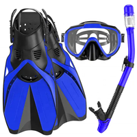 Ensemble de tuba Version 2024 équipement de plongée adultes lunettes de plongée masque sec tuba et palmes de plongée Kit avec sac d'équipement