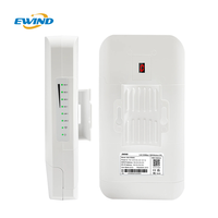 Venta al por mayor de fábrica: Puente CPE inalámbrico 2.4G 300Mbps 1KM con antena MIMO de 12dBi y PoE de 24V, compatible con un máximo de 16 cámaras IP para CCTV agrícola.