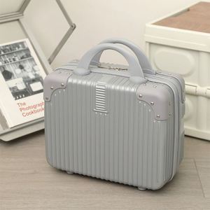 Unisex ABS Lightweight Luggage Case Boarding Small <b>Suitcase</b> Custom LOGO Mini 14-inch Makeup Case Gift Box Packing Box - Product Image 4