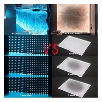 Offre Spéciale Panneaux LED Rétroéclairés en Pierre Souples et Découpables Personnalisés 609x304mm 288 LED/M WRGBW pour Plan de Travail en Marbre Translucide