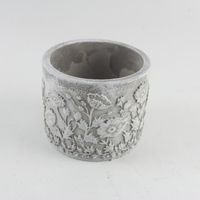 Pot de fleurs en ciment pour intérieur et extérieur avec support sur pied, idéal pour la décoration et le jardinage domestique – Direct Usine