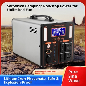 Générateur solaire portable 220V pour extérieur avec stockage d'énergie au lithium-ion, contrôleur MPPT 300W, onde sinusoïdale pure, USB, LED, adaptateur secteur AU/US/EU - Product Image 5