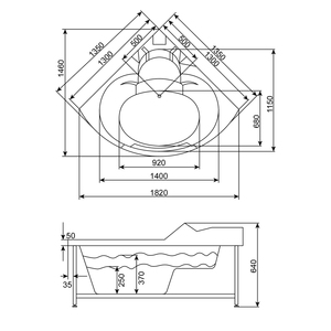 Bañera Acrílica Independiente para Parejas, Diseño Moderno, <span class=keywords><strong>Spa</strong></span>, Ideal para Hoteles, Precio Económico - Product Image 2