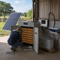 Incubateur solaire automatique pour œufs de poule, grande capacité, 1232 œufs