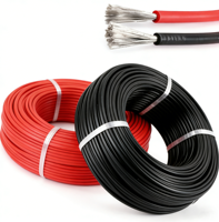 Cable Eléctrico de Silicona 6AWG, Cable de Cobre Estañado con Aislamiento de Silicona Flexible para Paquete de Baterías de Litio