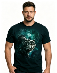 Custom Sublimation <strong>T</strong> <strong>Shirt</strong> Wholesale Polyester Blank Print Design <strong>Wolf</strong> <strong>Shirt</strong> - Product Image 1