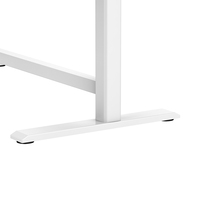 Bureau d'ordinateur en verre avec USB Type-C Cadre de table de bureau électrique réglable en hauteur avec tiroir
