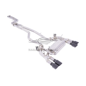 Silenciador Catback de escape de sonido agresivo para BMW F87 <span class=keywords><strong>M2</strong></span> Competition M2C S55 3,0 T <span class=keywords><strong>2018</strong></span> + con puntas de escape cromadas negras - Product Image 4