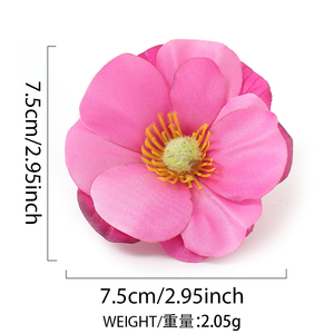 Pinza de pelo de flor de tela multicolor encantadora para mujer Garra lateral dulce y elegante para Flyaway - Product Image 6