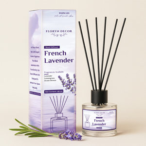 French Lavender Reed Diffuser Set with Premium Fragrance Oil Bottle and Black Reed <b>Sticks</b> Elegant Home Fragrance Decor - Product Image 4