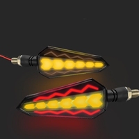 Clignotant LED universel pour moto 12V, indicateur clignotant, lampe à défilement double face, éclairage moto