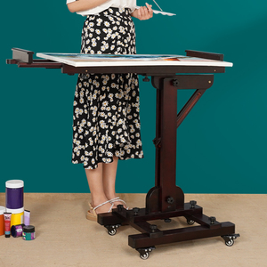 Cavalletto Professionale per Artisti in Legno di Faggio, Altezza Regolabile, Pieghevole, Cavalletto da Terra Robusto Extra Large per <span class=keywords><strong>Studio</strong></span> - Product Image 2