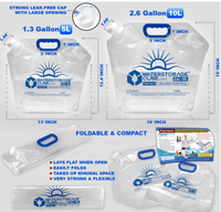 Pichet de rangement en plastique transparent PLA de qualité alimentaire sans BPA sac de boisson de 1 gallon sac de récipient d'eau pliable de qualité supérieure emballage personnalisé