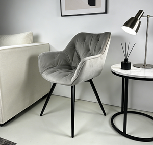 Silla de Comedor Tapizada en Terciopelo Contemporánea, Muebles de Comedor para Hotel, Sala de Estar, Silla de Comedor de Tela para Hogar y <span class=keywords><strong>Restaurante</strong></span> - Product Image 3