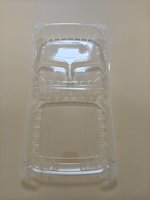 Boîtes à lunch carrées jetables écologiques - Contenants alimentaires transparents en PET avec couvercles et compartiments pour sushis et aliments pour animaux de compagnie